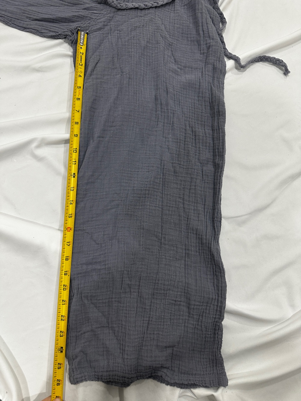 Otantik Muslin Cotton Jumpsuit One Size Dusty Lilac Gray Boho Wide Leg NWT - Picture 4 of 9